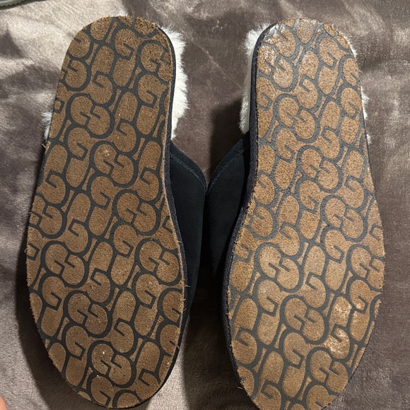 UGG Black New— Men Slippers with Cream Fur